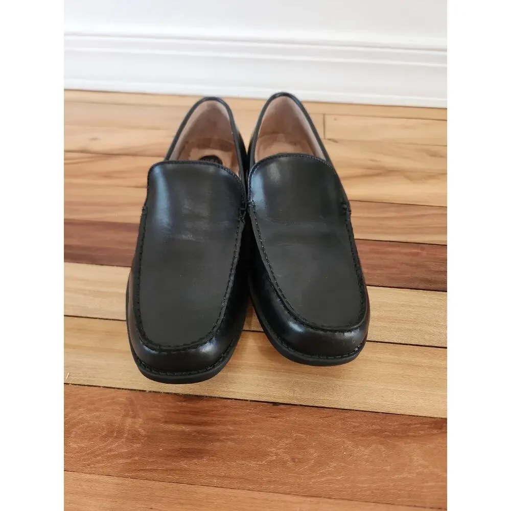 Croft & Barrow Core Technology Black Leather Slip On Shoes Men’s 10 Comfort
